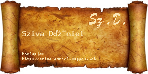 Sziva Dániel névjegykártya