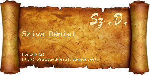 Sziva Dániel névjegykártya
